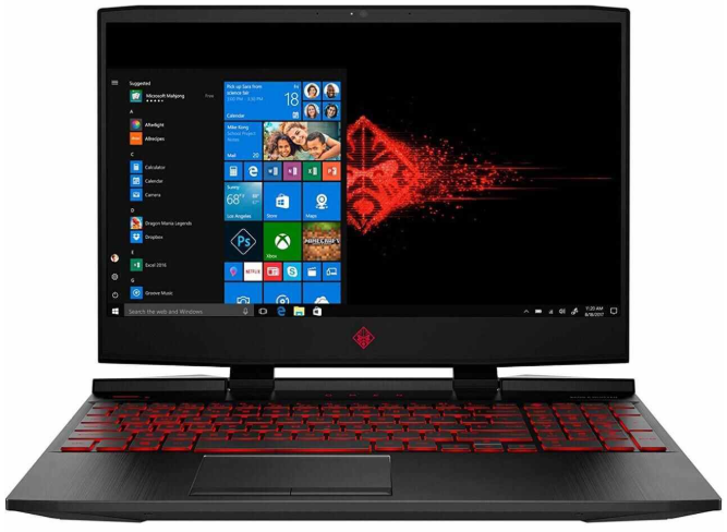 Main view of the HP Omen 15 gaming laptop