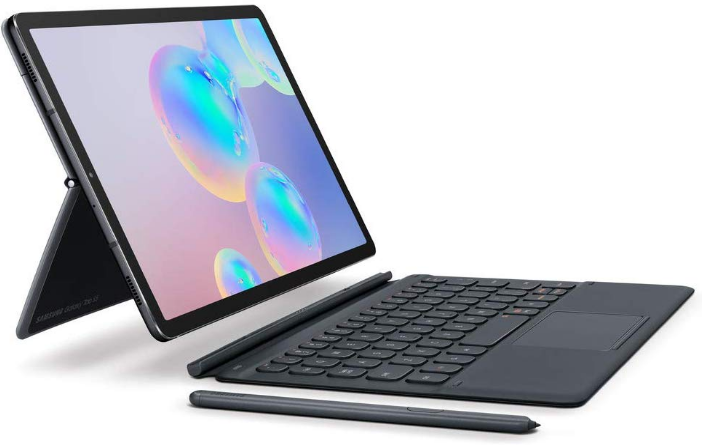Top rated tablets, Samsung Galaxy Tab S6 with keyboard and stylus pen