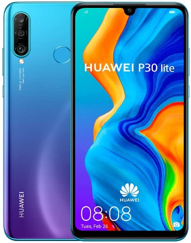 New Huawei P30 Lite, main front and back view