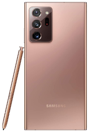 Rear view of the Samsung Galaxy Note 20 Ultra