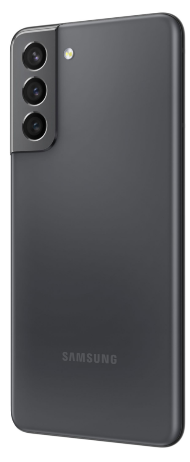 Rear view of the Phantom Grey Samsung Galaxy S21 5G