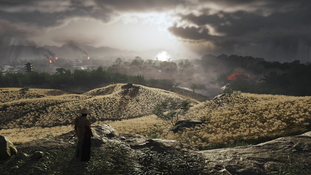 In-game footage of the grasslands and sky, top-selling video games